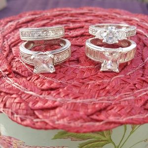 Avon cubic zirconia sterling silver rings